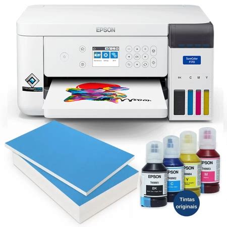 Kit Impressora Epson F170 Sublimática Surecolor mais Papeis e Tintas