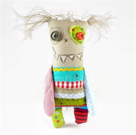 Stuffed Monster Doll Halloween Toy Plush Monster Toy By Miapupe