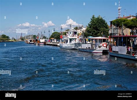 Italy Emilia Romagna Porto Garibaldi Prov Ferrara Port Stock