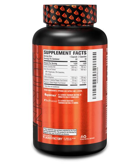 Burn Xt Thermogenic Fat Burner Jacked Factory