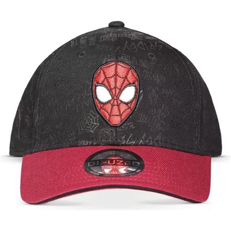 Bon Curvo Preto E Vermelho Snapback Para Crian A Spider Man Marvel