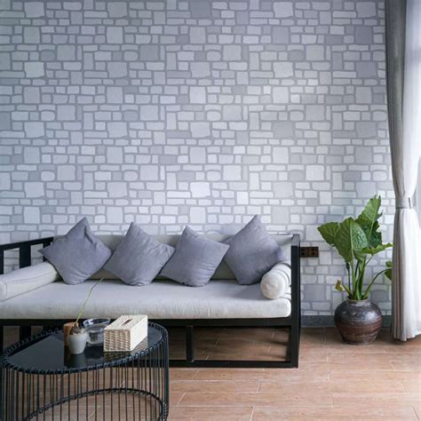 Reusable Allover Plastic Stencil Stone Wall