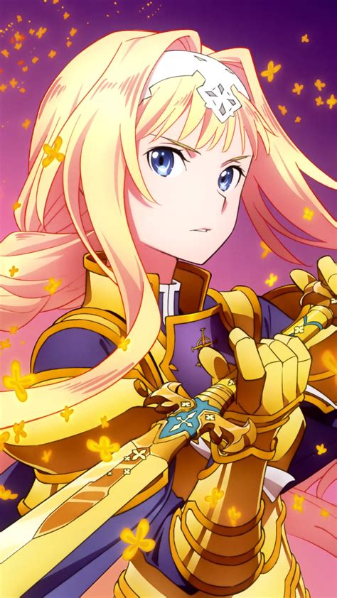 Anime Sword Art Online Alicization Alice Zuberg Blue Eyes Blonde