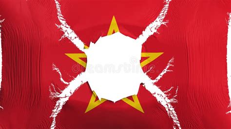 Soviet Union Torn Flag Fluttering In The Wind Stock Illustration