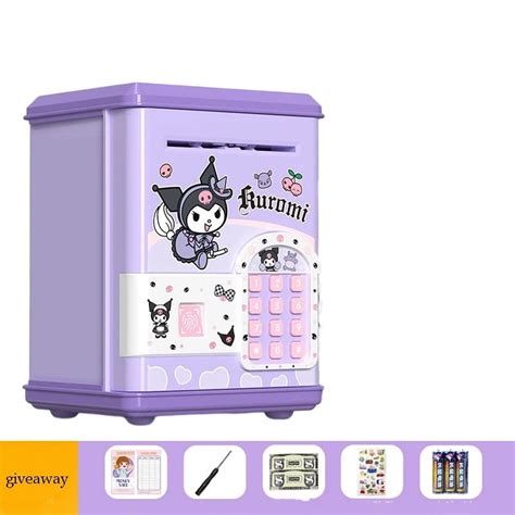 Sanrio Kawaii Kuromi Piggy Bank Anime My Melody Large Capacity Change