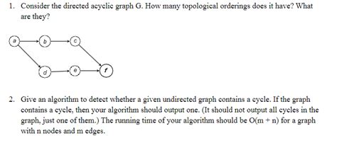 Solved Consider The Directed Acyclic Graph G How Many Chegg