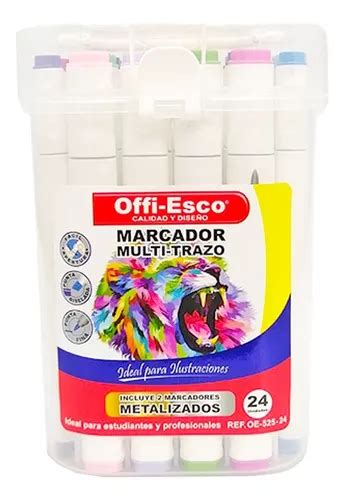 Marcador Permanente Doble Punta Multi Trazo Offi Esco X U Cuotas