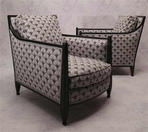 Pair Of Art Deco Blackened Wood Lounge Chairs 1930s 146596