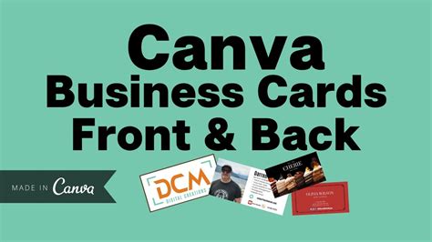 How To Make Business Card Front And Back