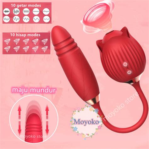 Jual LILO Rose Sucking Vibrator Sexy Toys Wanita Maju Mdur Alat Pijat