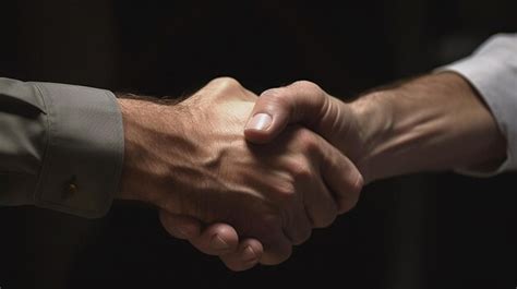 Premium Ai Image Closeup Of Two Businessmen Shaking Hands With Each