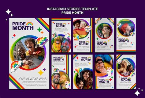 Free Psd Pride Month Instagram Stories Template