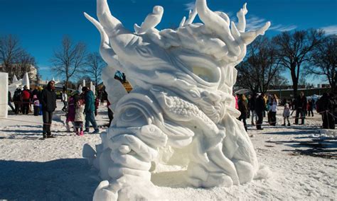 Vulcan Snow Park Snow Sculpture Viewing Saint Paul Winter Carnival