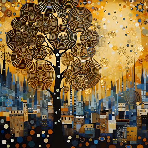 Incredible Gustav Klimt Inspired Landscapes in 5K Set of 5. Print on ...