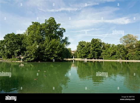 The Lake Garden Of Parco Ducale Parma Emilia Romagna Italy Europe Stock