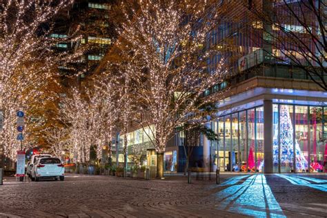 Tokyo Marunouchi Winter Illumination Festival Editorial Stock Photo