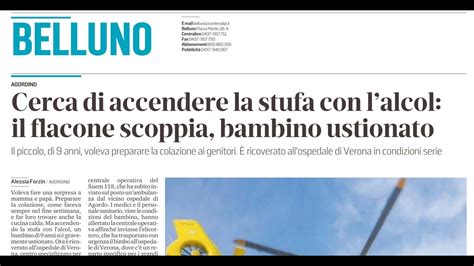 Alcol Nella Stufa Esplode Il Flacone Bimbo Ustionato La Rassegna Di