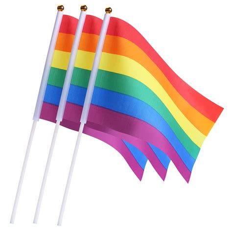 Buy 60 Pack Gay Pride S Mini Small Lgbt Rainbow Stick S For Rainbow