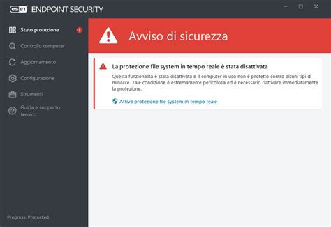 Stato Protezione ESET Endpoint Security Guida Online ESET