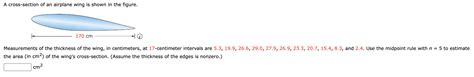 solved  cross section   airplane wing  shown   cheggcom