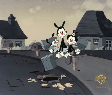 Animaniacs Original Production Cel With Matching Drawings Yakko Wakk