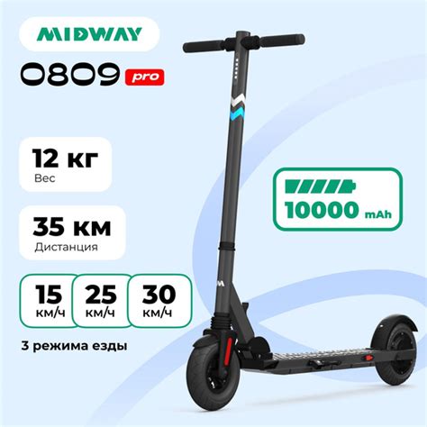 Электросамокат MIDWAY 0809 (PRO) - купить по выгодной цене в интернет ...
