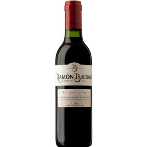 Botella pequeña de vino tinto RAMON BILBAO 37 5 CL