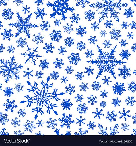 Seamless Pattern Snowflakes Royalty Free Vector Image