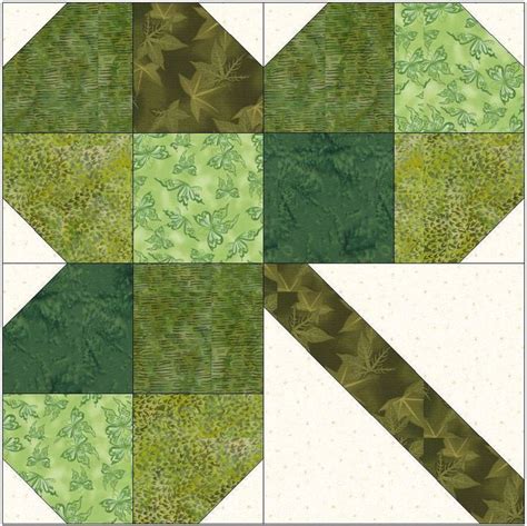 Digital Pdf Quilt Block Patternthree Leaf Clover Quilt Block Etsy