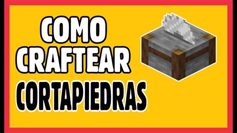 Minecraft PE Como CRAFTEAR Hacer UN CORTAPIEDRAS YouTube