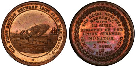 1862 Token Schenkman MM 4 Copper Monitor Merrimac RB Regular