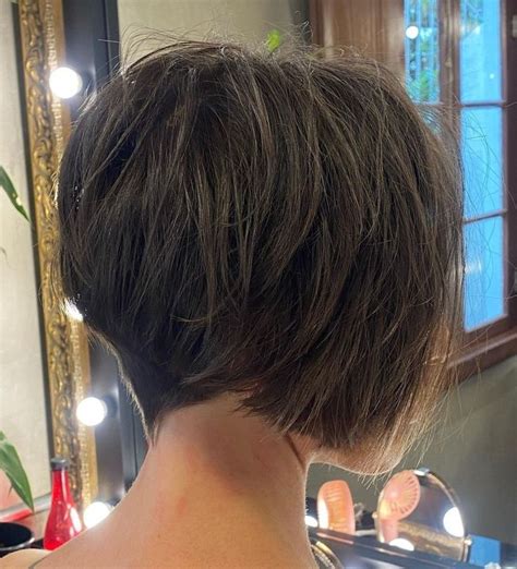 Messy Layered Bob With Nape Undercut Layered Bob Short Medium Layered