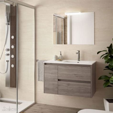 Conjunto mueble de baño NOJA 855 puerta izquierda ROBLE ETERNITY