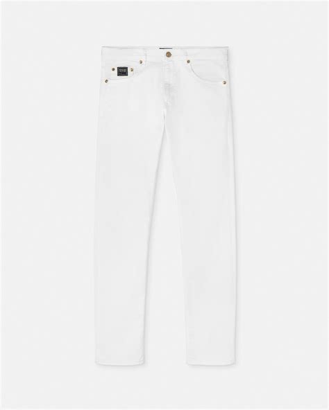 Slim Fit Jeans Whiteprint Versace Us