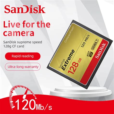 Sandisk Tarjeta De Memoria Cf Extreme Compactflash Gb Gb Gb Vpg