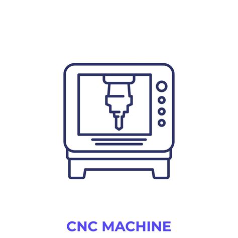 CNC machine icon, line vector 28793453 Vector Art at Vecteezy