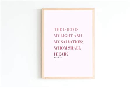 Printable Psalm 27 Wall Art, Pink Christian Wall Art, Bible Verse Print ...