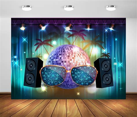 Amazon BELECO 8x6ft Fabric Disco Backdrop 70s 80s Disco Party