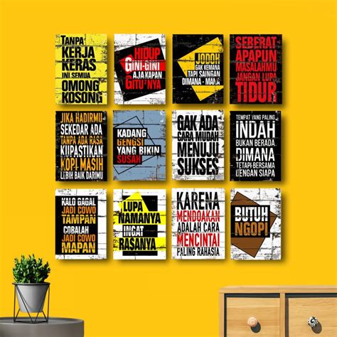 Jual Hiasan Dinding Quotes Motivasi Pajangan Rumah Poster Dinding Kantor Wall Decor Kata Mutiara