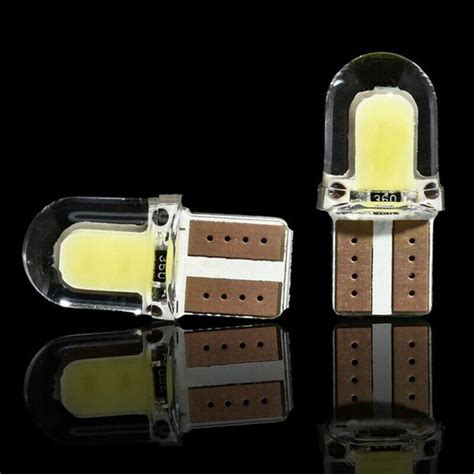 2X 10pc LED T10 W5W COB SMD CANBUS Silica Bright White License Light