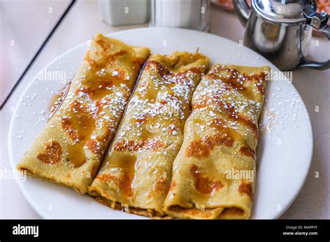 French crepes savory breakfast Stock Photo - Alamy