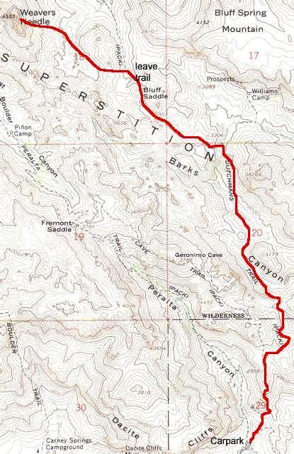 Weavers Needle Topographic Map Photos Diagrams And Topos Summitpost