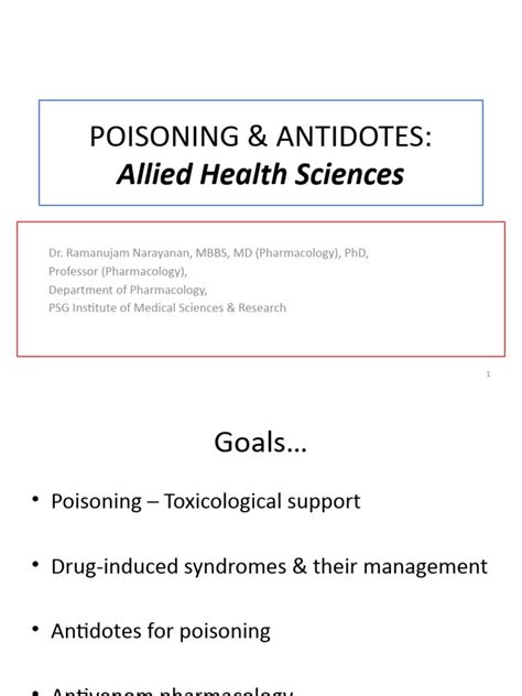 Poisoning Antidotes | PDF | Medical Specialties | Clinical Medicine