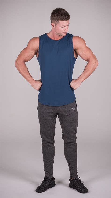 Get Up Every Time With Muscle Tank Blue By Squat Wlf Muscle Tanks Gym Wear Men Tank