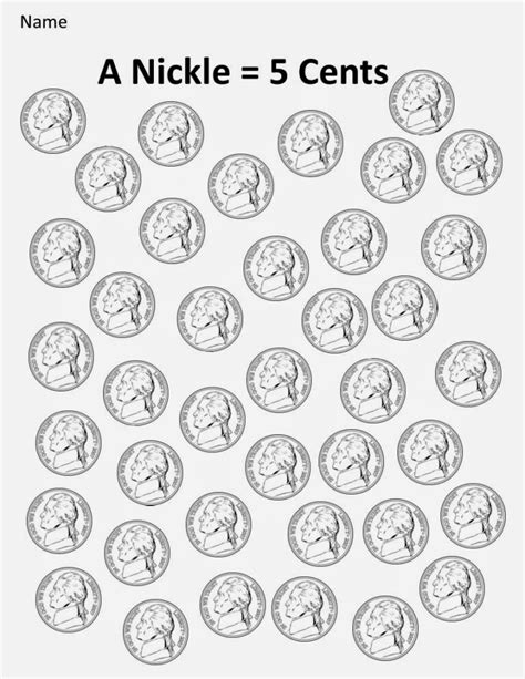 Counting Nickels Worksheets 1st Grade CountingWorksheets