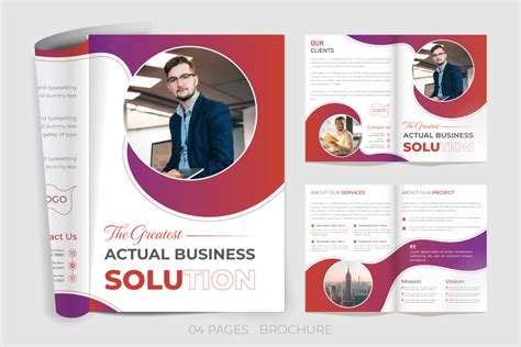 Modern Bi Fold Brochure Design Templates Entheosweb