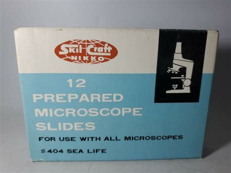 Vintage SKILCRAFT Prepared Microscope Slides 12 Old Stock Sea Life EBay