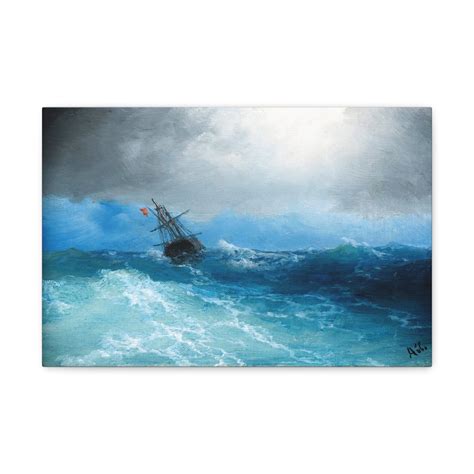 Gathering Storm Ivan Aivazovsky 1899 Reproduction Fine Art Etsy Canada