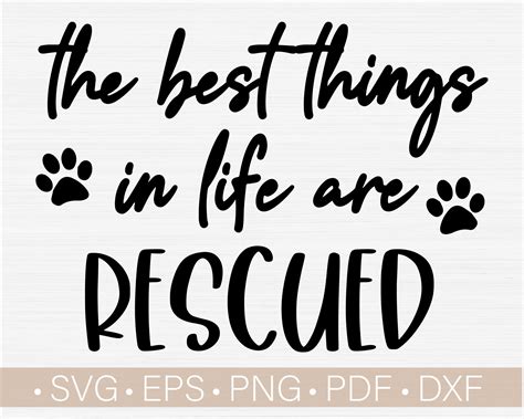 Rescue Dog Svg Files For Cricut Cut The Best Things In Life Etsy