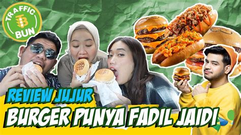 FADIL JAIDI JUALAN BURGER ENAK GAK YA REVIEW JUJUR TRAFFIC BUN